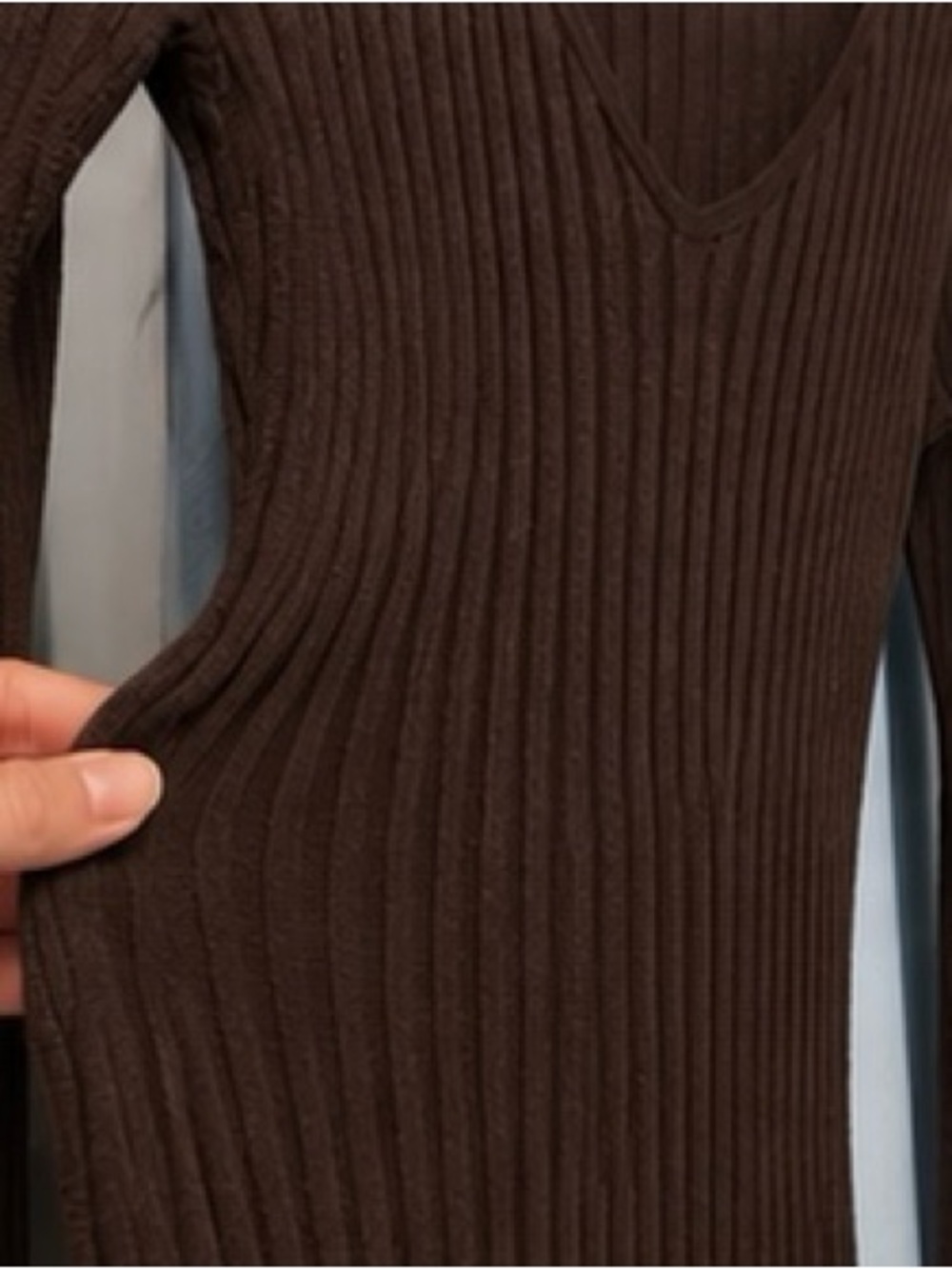 Quince Organic Cotton Cashmere Blend Ribbed Midi Dress – NWOT – Size Small - Picture 5 of 9